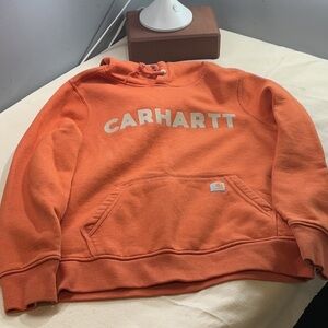 Carhartt Burnt Orange Hoodie Size M Young Adult